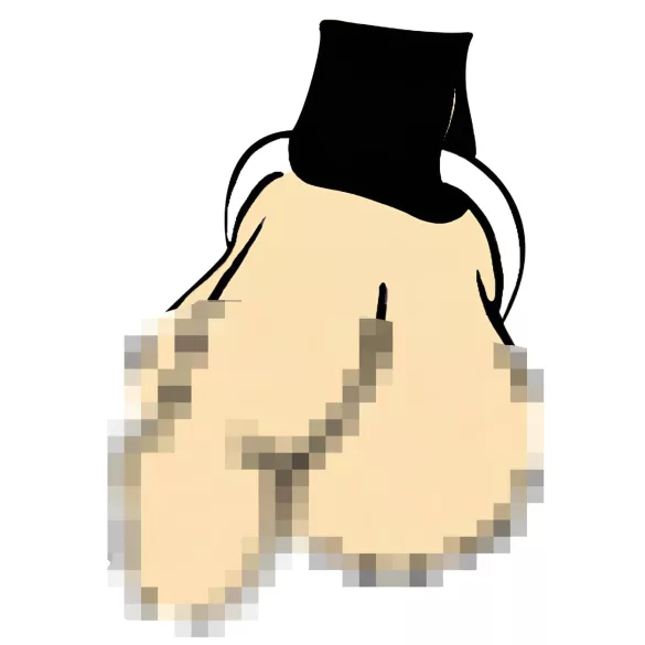 ZADO - moški usnjeni body pas - črna - S-L