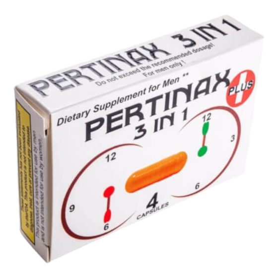 Pertinax 3v1 Plus - prehransko dopolnilo kapsule za moške (4 kosi)