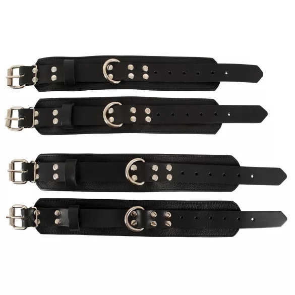 ZADO - komplet za vezanje na posteljo - usnje - črna