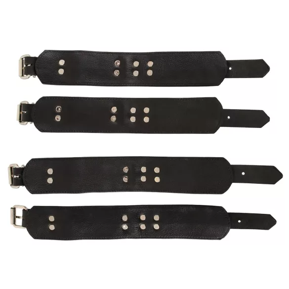 ZADO - komplet za vezanje na posteljo - usnje - črna