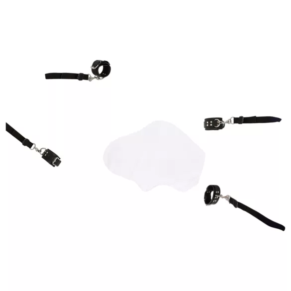 ZADO - komplet za vezanje na posteljo - usnje - črna