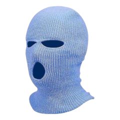 Balaklava - pletena maska s 3 odprtinami (modra)