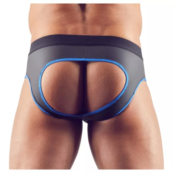 Svenjoyment - moške odprte spodnjice jockstrap - črna/modra