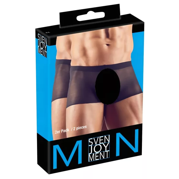 Svenjoyment - prozorne boksarice set - črna - 2-delni - S-L