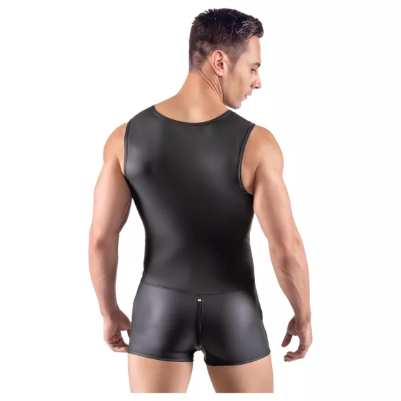 Svenjoyment - brezrokavni, kratki moški pajac (črn)