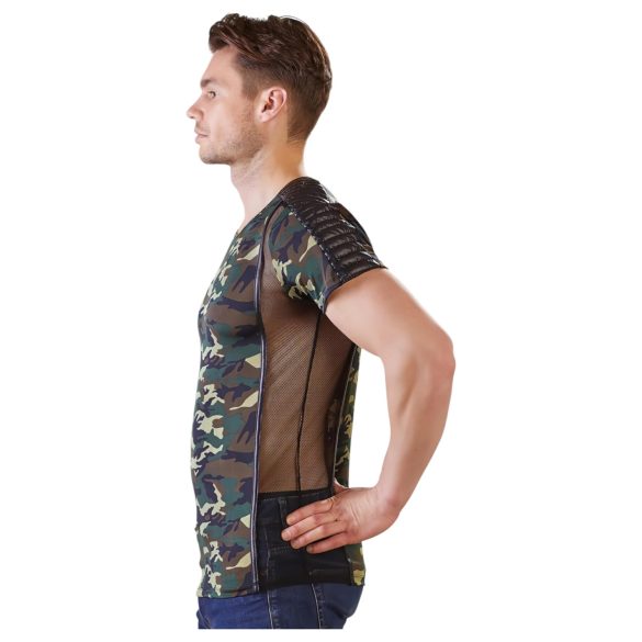 NEK - moška majica s kamuflažnim vzorcem (zelena-rjava)