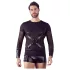 NEK - moška srajca z dolgimi rokavi s križnimi trakovi (črna) - M