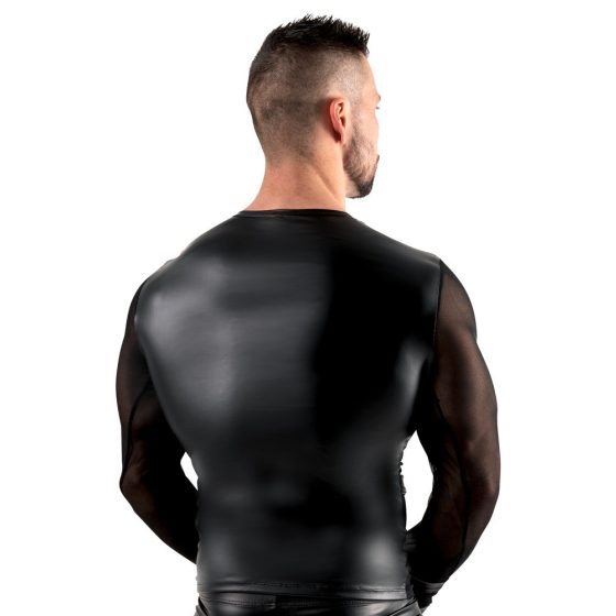 Svenjoyment - Moška majica z dolgimi rokavi in prsnim trakom (črna) - M