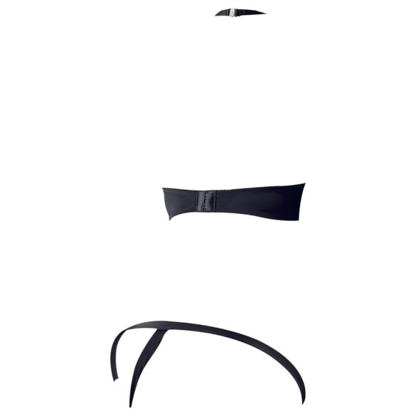 Cottelli - Črn nedrček s kovinskimi obročki set