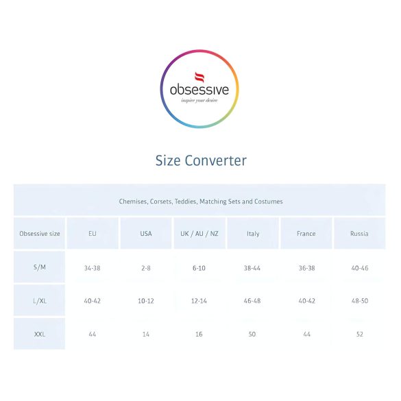 Obsessive 818-SEG-1 - bleščeč črni komplet spodnjega perila