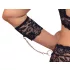 Cottelli Bondage Plus Size - čipkasti nedrček komplet (črn)