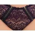 Cottelli Plus Size - prosojen vzorčast modrček set (vijolična)