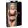 Cottelli Plus Size - prosojen vzorčast modrček set (vijolična) - 2XL