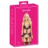 Kissable - črni nedrček set s pink-lila vezenjem