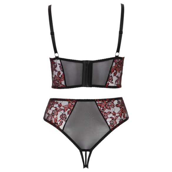 Cottelli Plus Size - rdeči modrček set - 90C/XL