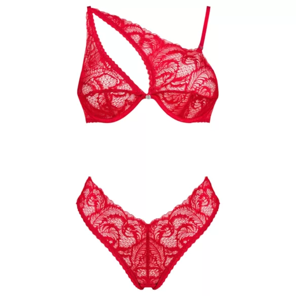 Obsessive Atenica - set križnih trakov spodnjega perila (rdeča) - M/L