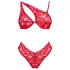 Obsessive Atenica - set križnih trakov spodnjega perila (rdeča) - M/L