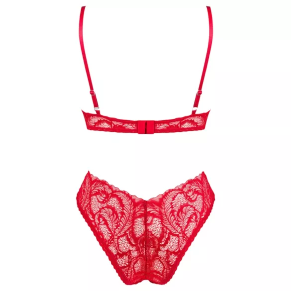 Obsessive Atenica - set križnih trakov spodnjega perila (rdeča) - M/L