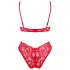 Obsessive Atenica - set križnih trakov spodnjega perila (rdeča) - M/L