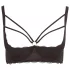 Cottelli Plus Size - odprti nedrček s trakovi in obročki - črna - 90D