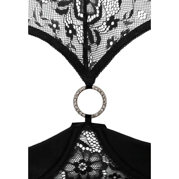 Cottelli - odprti modrček komplet (črna)