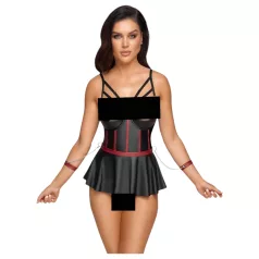   Cottelli Bondage - svetleči komplet in lisice za roke - črna - 80B/M