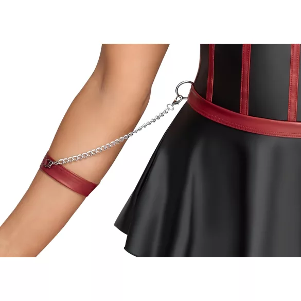Cottelli Bondage - svetleči komplet in lisice za roke - črna - 80B/M