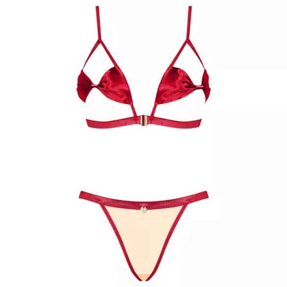 Obsessive - erotični komplet spodnjega perila - rdeča barva - L/XL