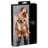 Cottelli Bondage - bleščeč bikini oprsnica - črna - M