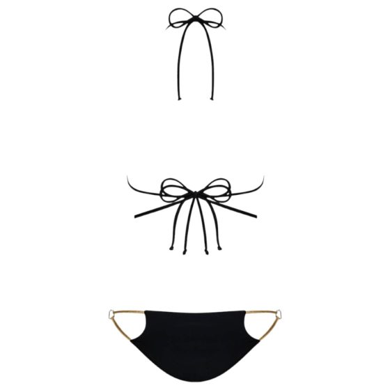 / Obsessive Goldivia - svetleče bikini kopalke z ogrinjalom (zlato in črno)