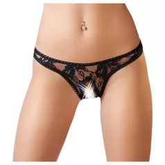 Cottelli - tanga za seks - čipka - črna - M