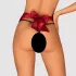 Obsessive - tanga z mašno - rdeča - L/XL
