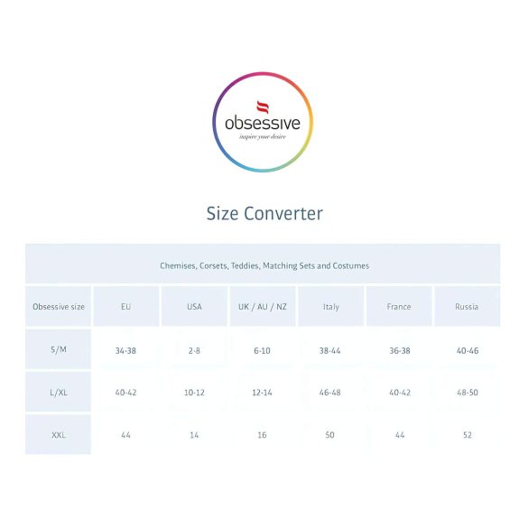 Obsessive - kostum zapeljive mačke - komplet - črna