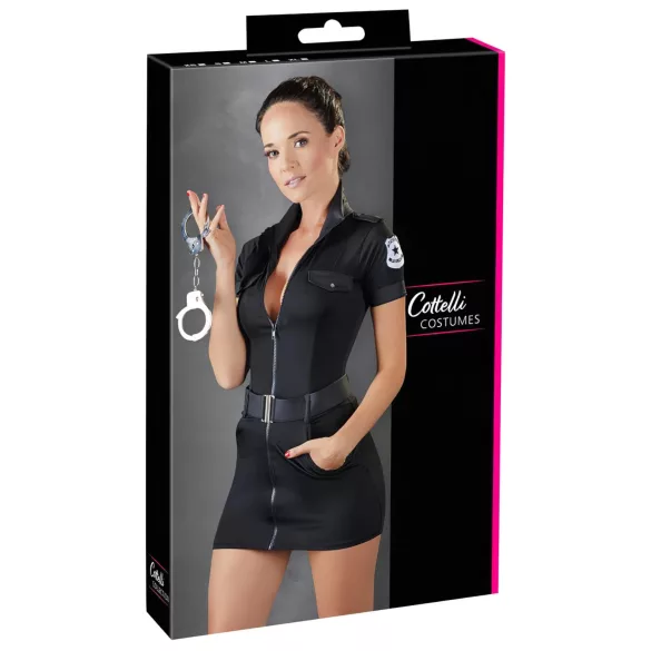 Cottelli Police - kostum policistke - črna obleka - XL