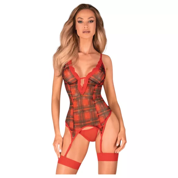 Obsessive Jollymore - božični komplet spodnjega perila - XL/XXL