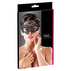 Cottelli - Izvezena maska s čipkastim učinkom (črna)