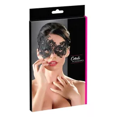   Cottelli - erotična maska - asimetrična, z vezenjem - črna