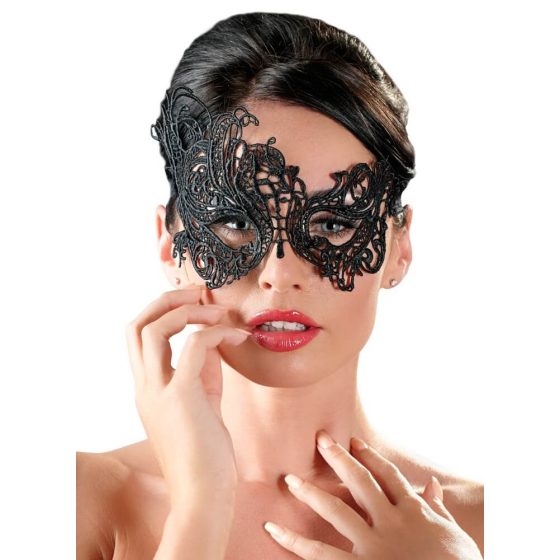 Cottelli - Izvezena asimetrična maska (črna)