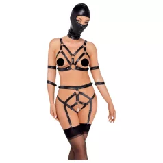 Bad Kitty - erotični komplet za telo in maska - črna