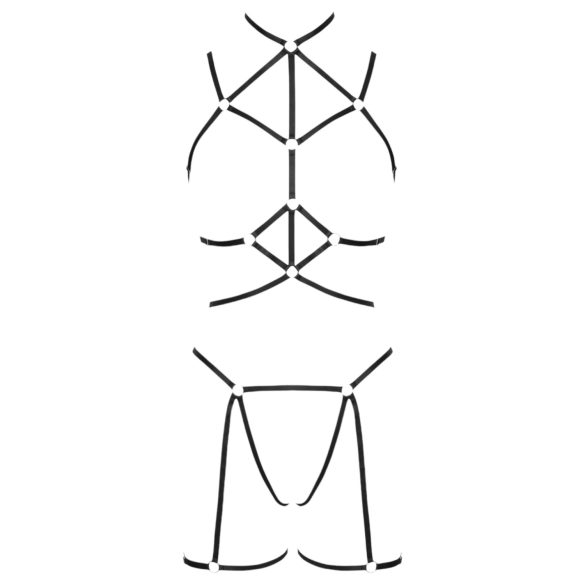 Cottelli - okrasni body pasovi in tangice (črna) - (S-L)