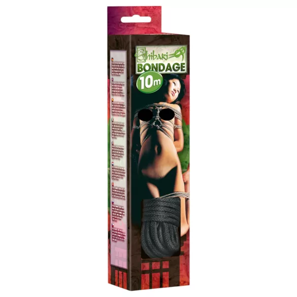 Shibari - bondage vrv - 10 m - črna