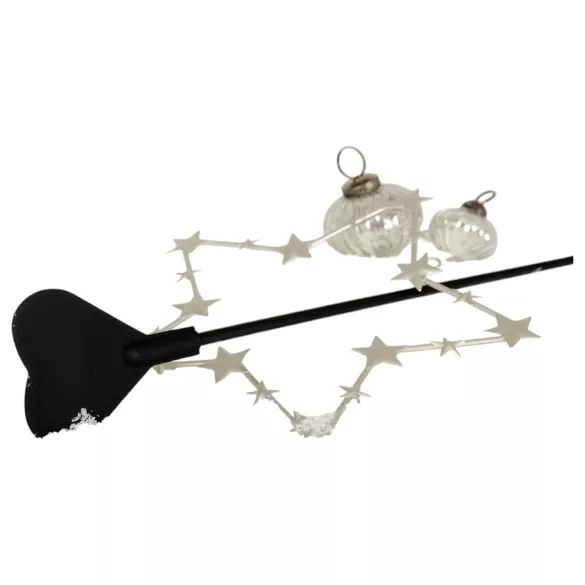 Srce - silikonski bič - črn