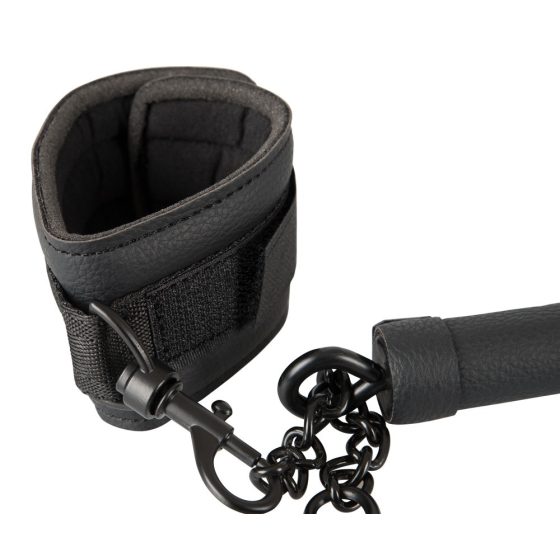 Fetiš - Usnjeni komplet za kravatne palice (6 kosov) - črna