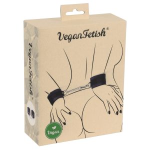 Veganski fetiš - zapestne manšete s kratko verižico (črne)