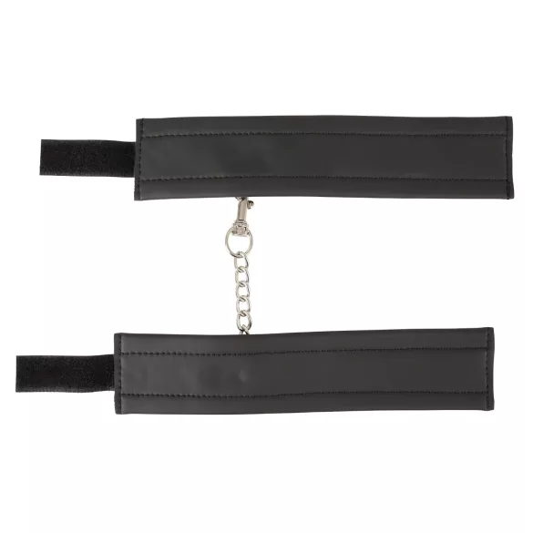 Vegan Fetish - zapestne lisice - kratka veriga - črne