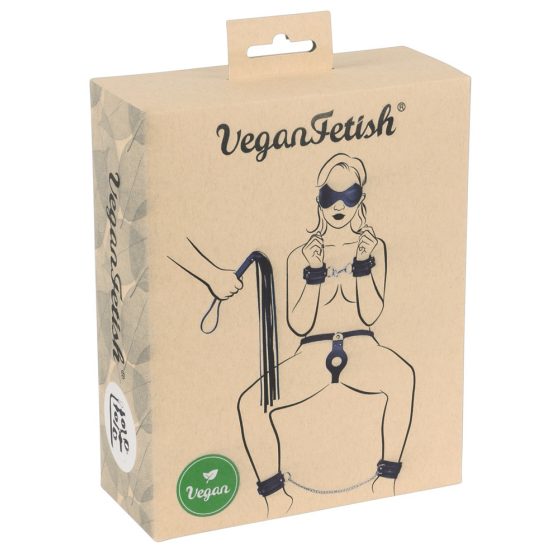 Veganski fetiš - komplet za zavezovanje (7 kosov) - črn