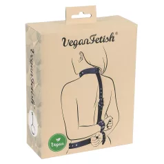 Vegan Fetish - komplet za vezanje rok na hrbtu - črna