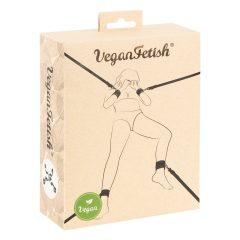 Veganski fetiš - komplet kravat za posteljo (črna)