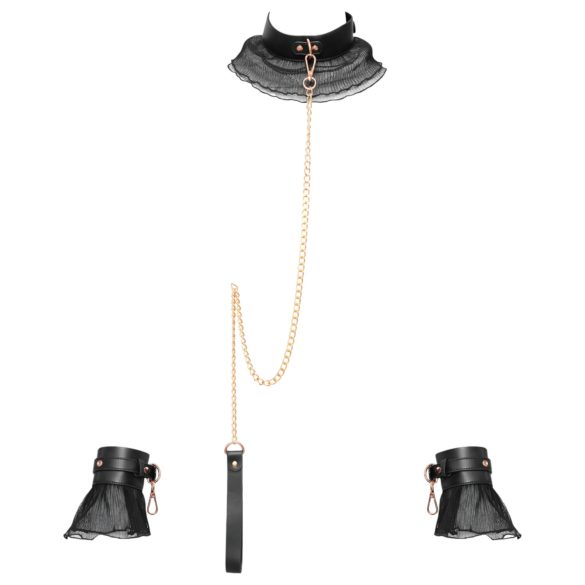 Bad Kitty - nagajivi set za vezanje (4-delni) - črna