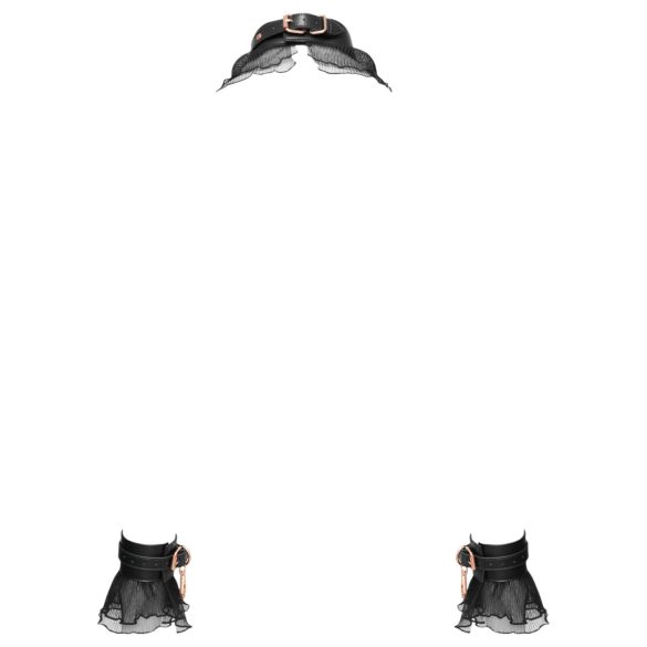 Bad Kitty - nagajivi set za vezanje (4-delni) - črna